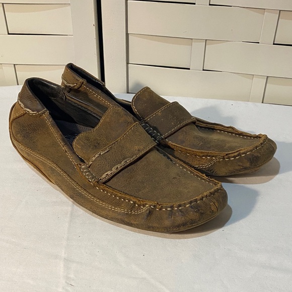Bed Stu Keeper Men's Brown Leather Driving Loafers Shoes - Picture 1 of 5